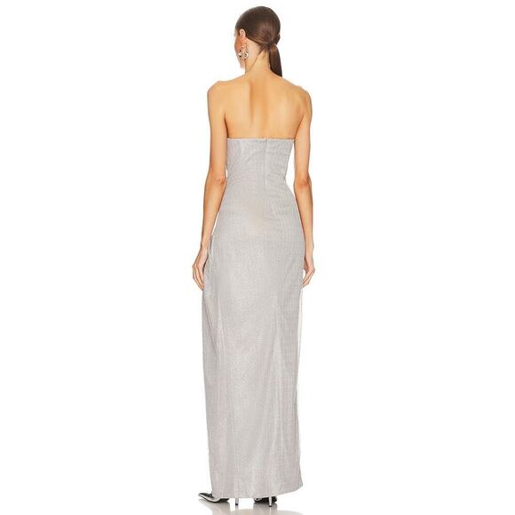 Katie May Finn Gown Silver Size S - Picture 4 of 9